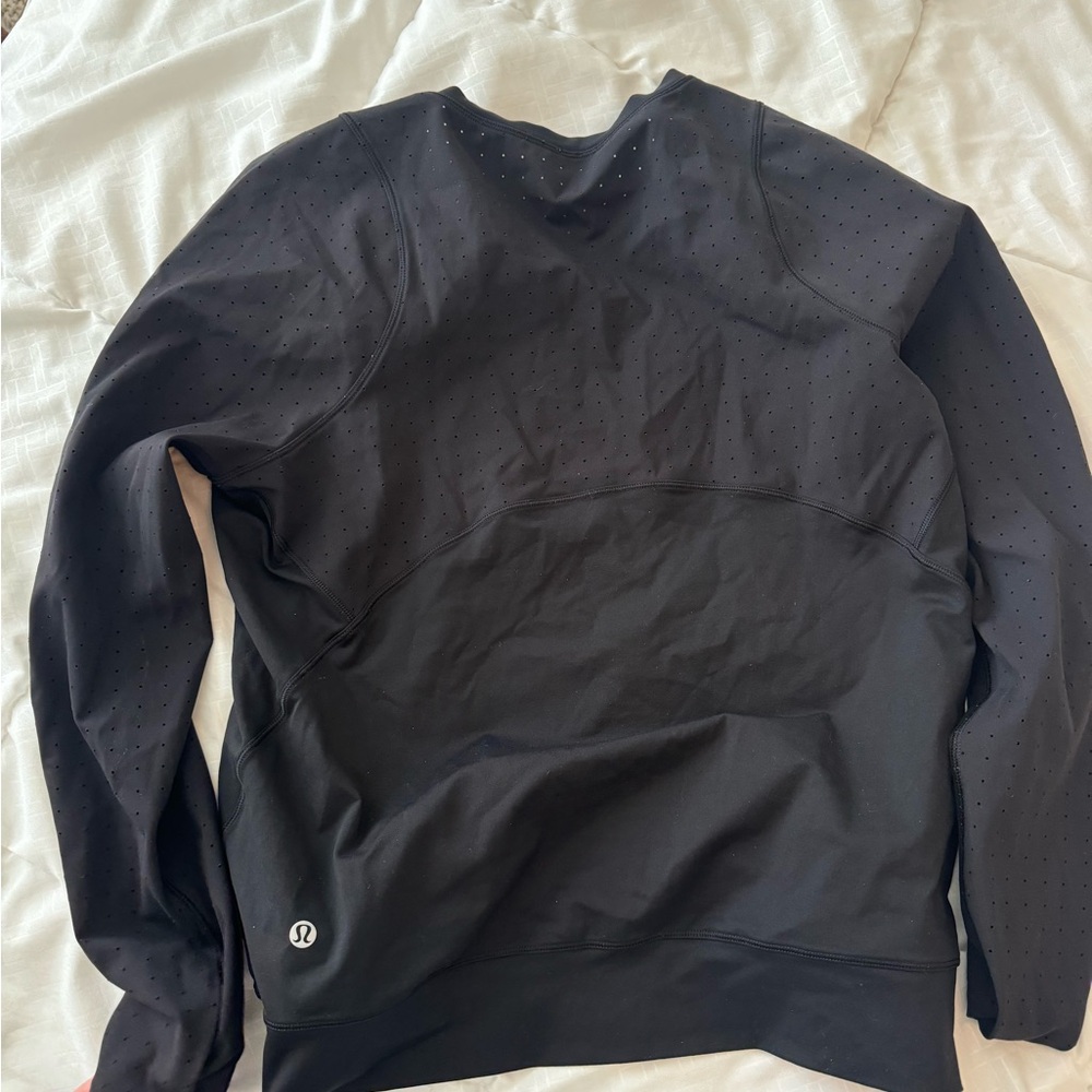 Lululemon Black Perforated Sweatshirt